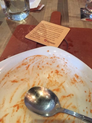 Tweet: @FamosoPizzeria was a tomato bisque. In a good way…